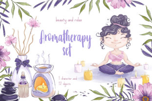 Aromatherapy Set Illustrations for Modern Branding and Marketing