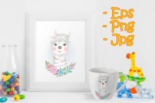 Baby Llama Adorable with Floral: A Fresh Illustration for Modern Branding and Content Marketing