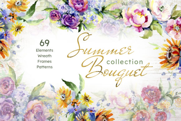 Bouquet of Flowers Between Heaven: A Dreamy Illustration for Local Branding