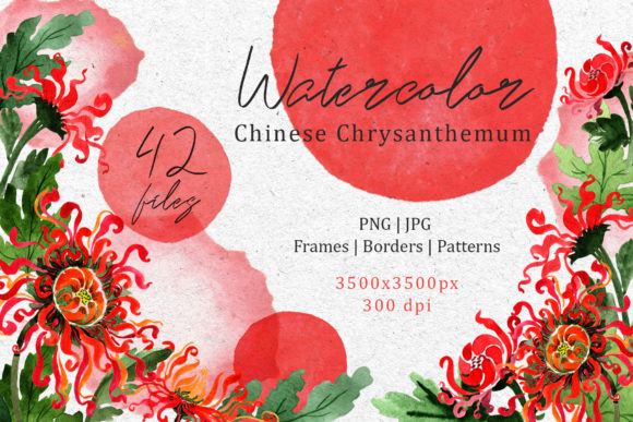 Chinese Chrysanthemum Set: A Versatile Illustration Pack for Bloggers & Publishers