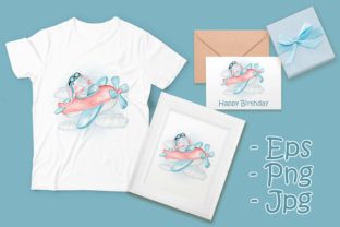 Cute Elephant Pilot Flying Plane Illustration Adds Playful Charm to Content Publishing Projects