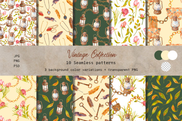 Evaluating Watercolor Vintage Seamless Patterns for Real Brand Design Projects