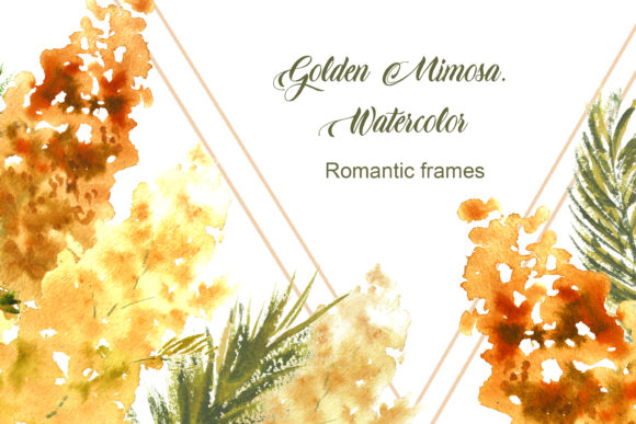 Golden Mimosa Illustrations for Crafters & Handmade Sellers