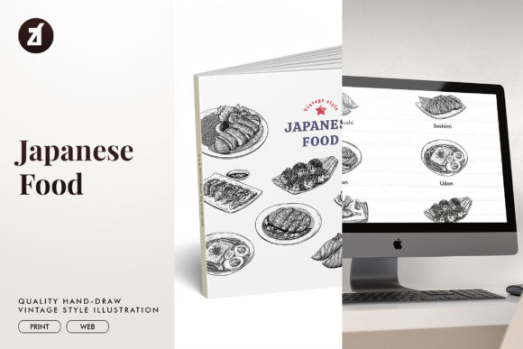 Japanese Food Vintage Hand-drawn Illustrations: A Brand Designer’s Review for Real Business Use
