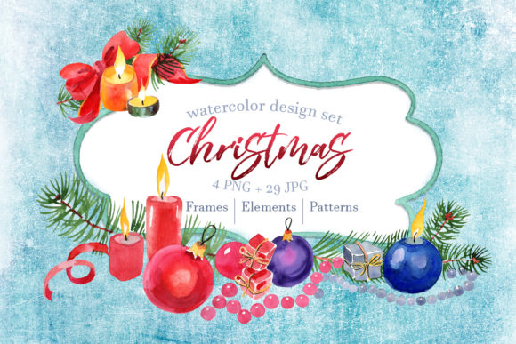 New Year Candles Illustrations for Crafting Projects