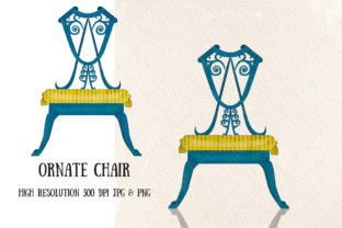 Ornate Vintage Chair Illustrations for Elegant Branding and Timeless Design Projects