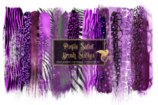 Purple Safari Brush Strokes: A Designer’s Take on This Bold Illustration for Branding & Print Projects