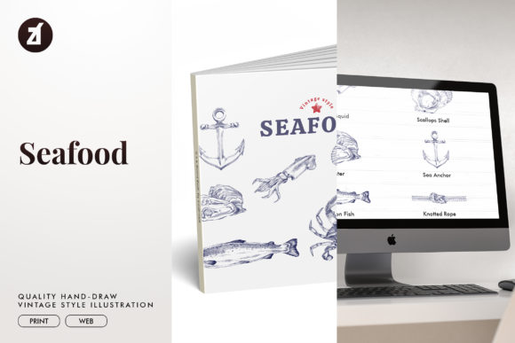 Seafood Vintage Hand-drawn Illustration: A Designer’s Real-World Review for Branding and Creative Projects