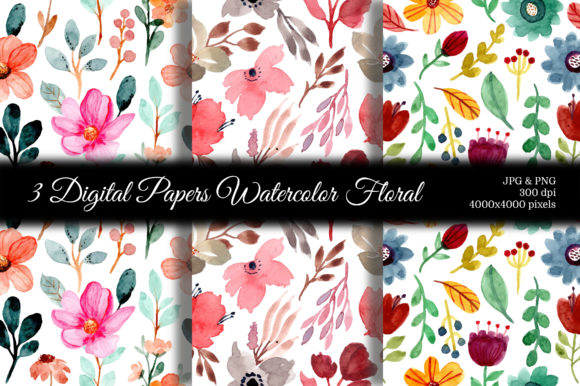 Seamless Pattern Floral Watercolor 106 for Branding & Marketing