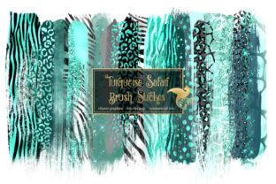 Turquoise Safari Brush Strokes: A Fresh Illustration for Modern Branding