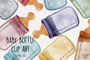 Watercolor Baby Bottle: A Soft, Handmade Touch for Craft-Centric Design Projects