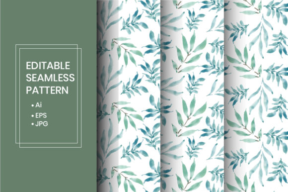 Watercolor Leaves Seamless Pattern Set: A Fresh Touch for Branding & Marketing Visuals
